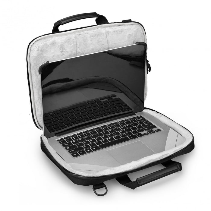 Housse pour ordinateur portable Swissdigital Bolligen 16\" – Chargement USB, resistant a l'eau, systeme Add-A-Bag, protection rembourree, voyage