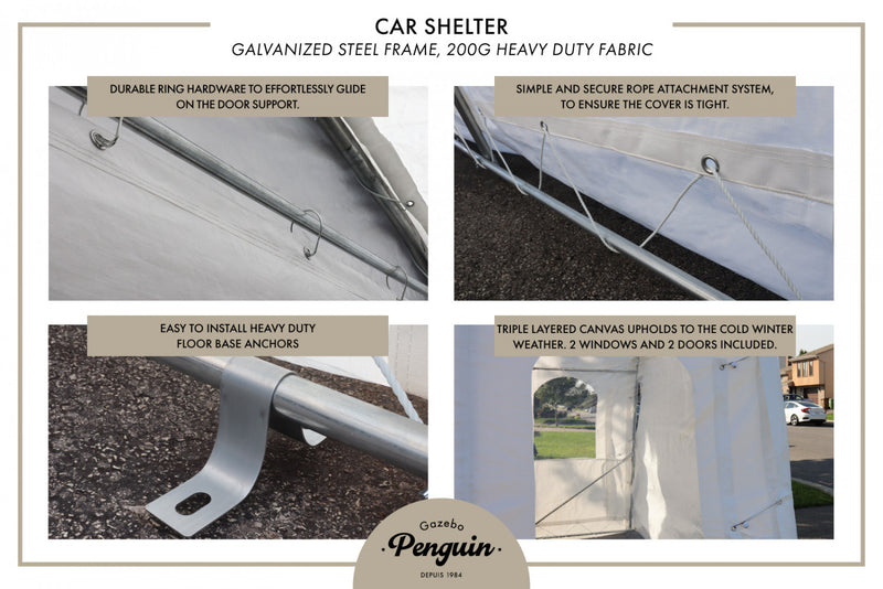 Gazebo Penguin abri simple 11 pi. x 20 pi.