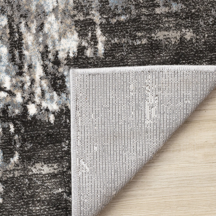 Tapis Hadley au design decolore bleu gris taupe, 5'3\" x 7'7\"