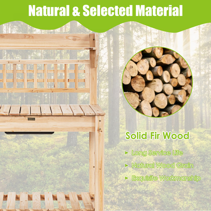 Table De Rempotage En Bois Costway