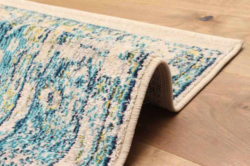 Tapis Traditionnel Daria 5'0\" x 8'0\" en Bleu