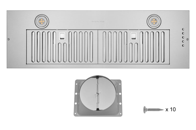 Hotte encastrable convertible de 36 pouces (28,6 cm de profondeur) avec filtre en acier inoxydable