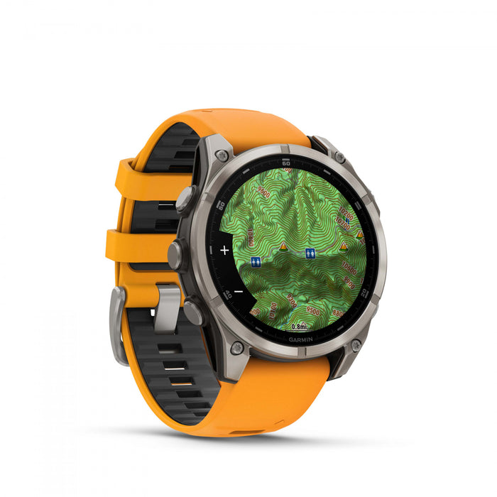  Titanium With Spark Orange/graphite Silicone Band