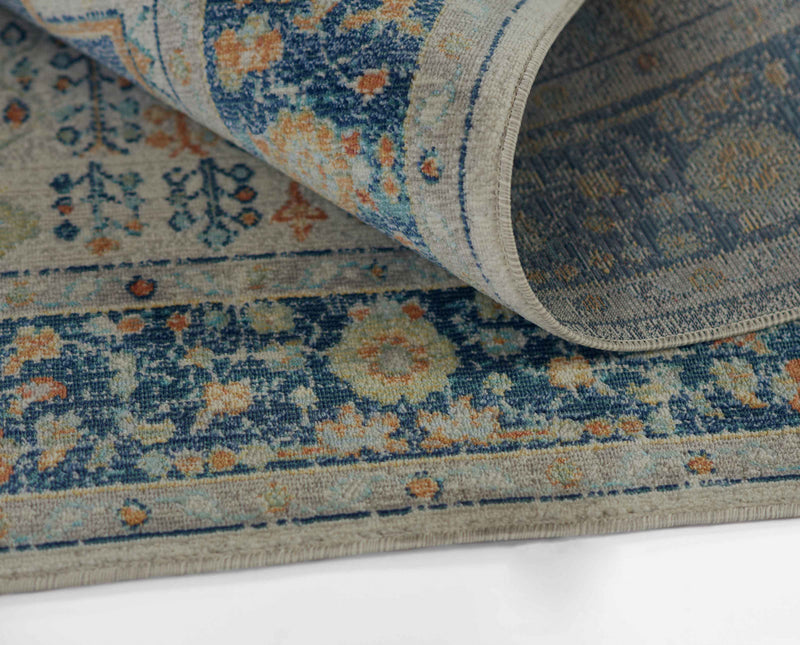 Tapis Traditionnel Kinsley 6'7\" x 9'6\" en Bleu