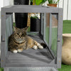 Pawhut 59" Long Cat Tunnel, Cat Shelter L- Shape With Extendable Design, Cat Enclosure For Indoor/ou|Pawhut Tunnel Pour Chat De 59" Avec Design Extensible, Tunnel En Bois Pour Chat Avec Protection Cont