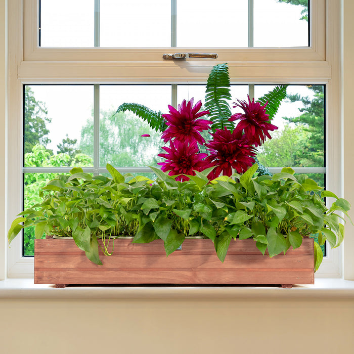 Bac A Fleurs Rectangulaire En Bois – 71cm