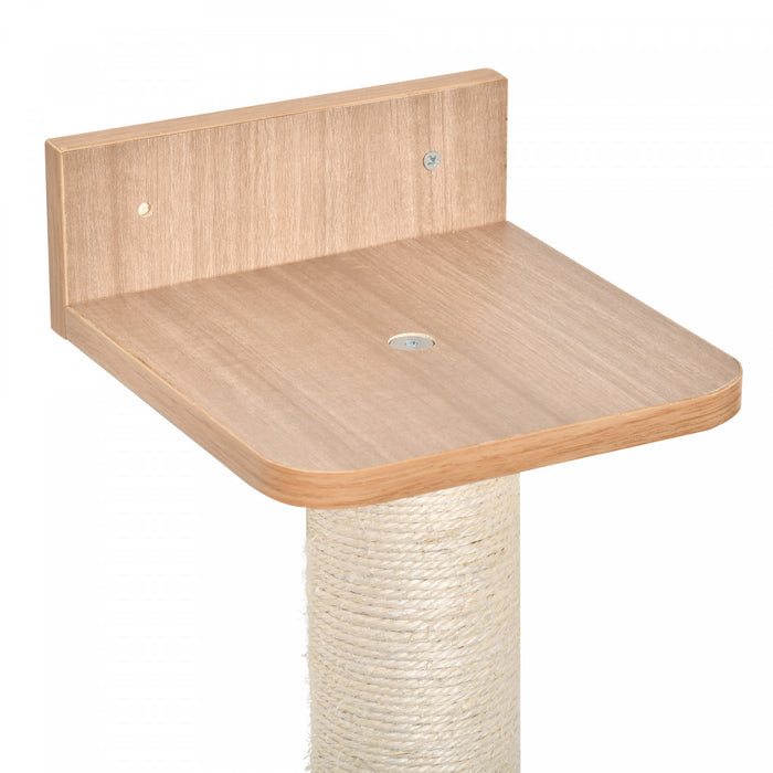 Pawhut Ensemble D'etageres Pour Chats 5 Pieces Echelle Escalier Escalade Chats Mural Avec 2 Hamacs Griffoir Plate-forme De Saut Et Niche Multicentres D'activite