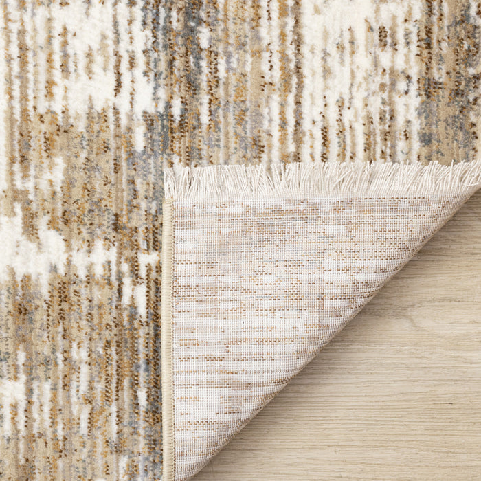 Tapis Sydney brun creme gris vieilli, 5'3\" x 7'10\"