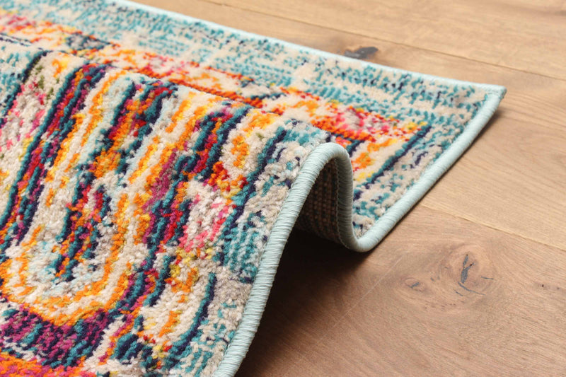 Tapis Traditionnel Lotus 8'0\" x 10'0\" en Bleu
