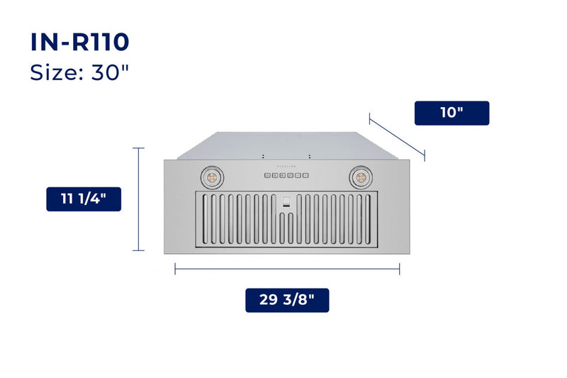 Hotte de cuisine encastrable intelligente Hauslane IN-R110 30\"