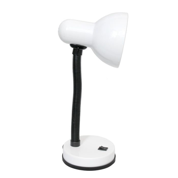 Remmer Lampe de bureau a col de cygne, Blanc neige, 14,25 po H