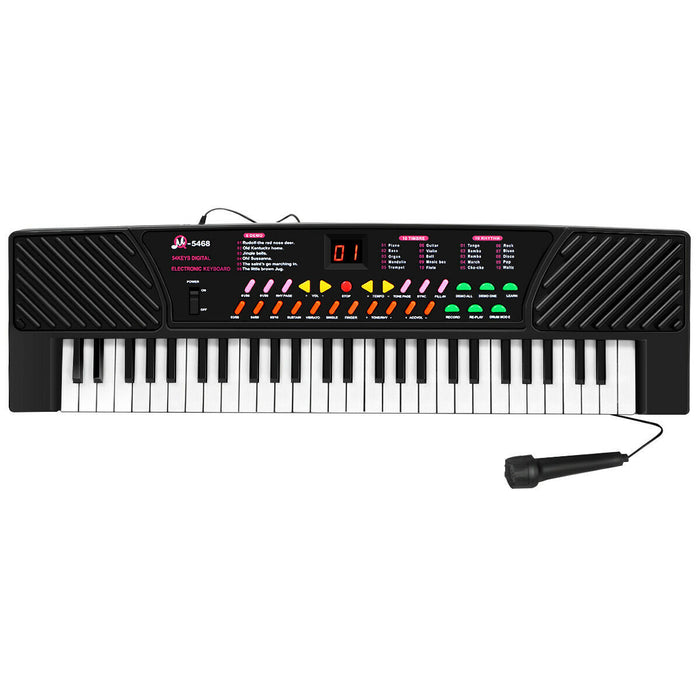 Costway Clavier Electronique 54 Touches, Piano Electrique pour Enfants avec Micro et Adaptateur