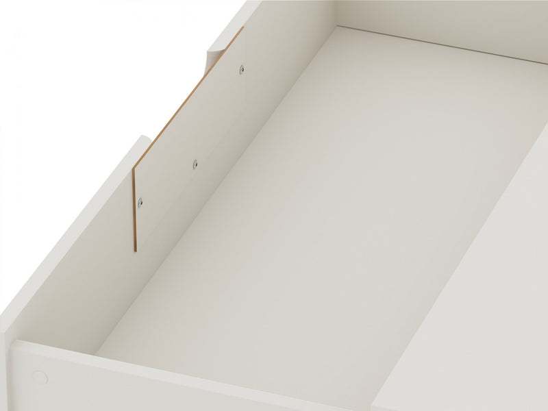 Commode Rockefeller Mid-Century Modern 89 cm en blanc casse (3 tiroirs) – Lot de 2