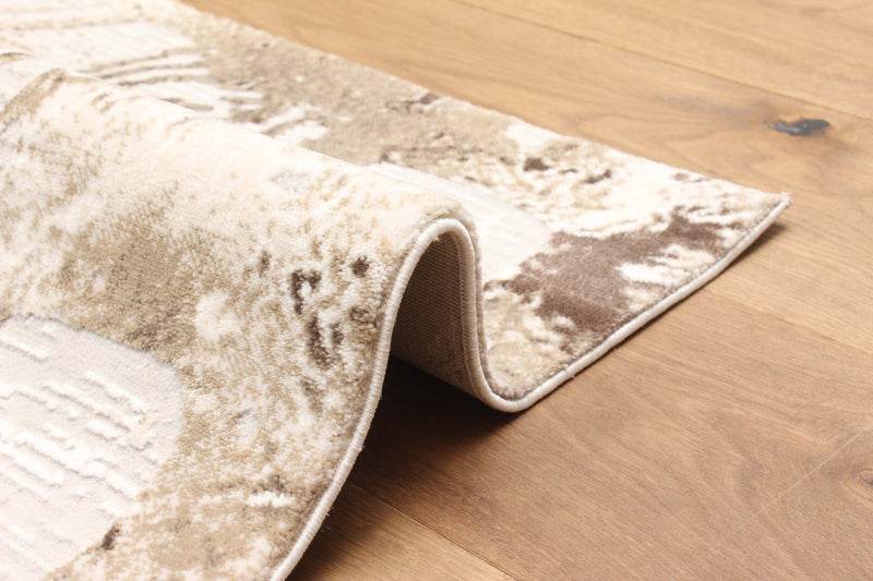 Tapis Contemporain/Moderne Echo 5'0\" x 8'0\" en Brun clair
