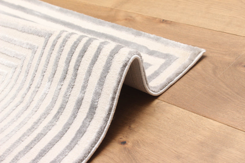 Tapis Contemporain/Moderne Ramona 8'0\" x 10'0\" en Gris