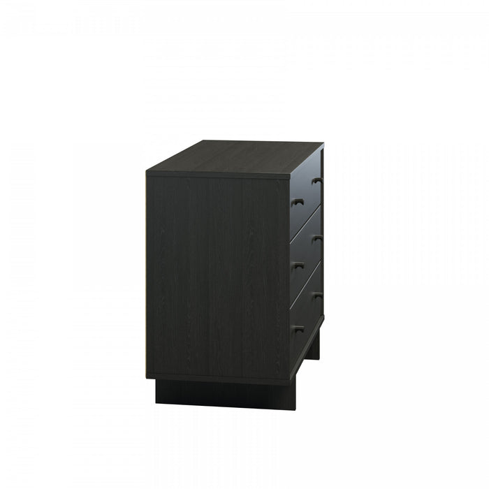 Finnley Table De Nuit A 3 Tiroirs – Chene Noir
