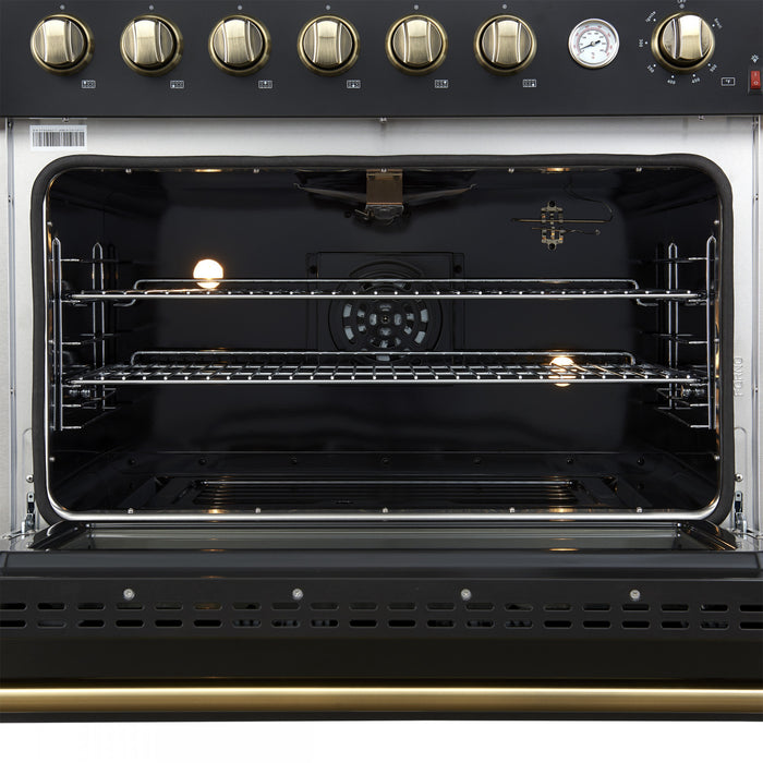 Cuisiniere a gaz Marco 36 pouces noire, 4,32 pi³ – FFSGS6277-36BLK
