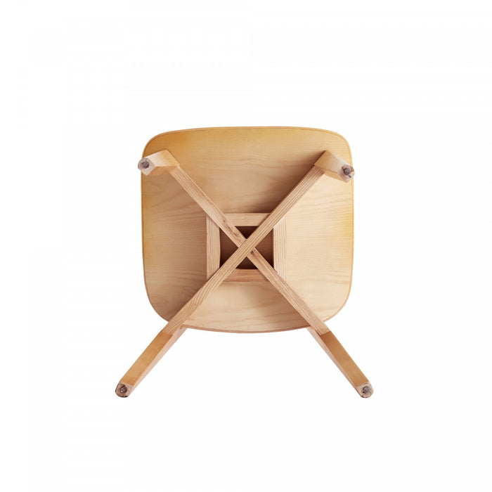 Chaise de salle a manger en bois style industriel Versailles, finition naturelle - Lot de 4