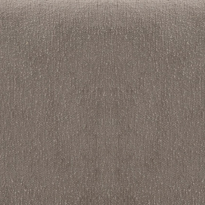 Fauteuil en metal moderne Lia avec revetement en chenille couleur pierre - Lot de 2