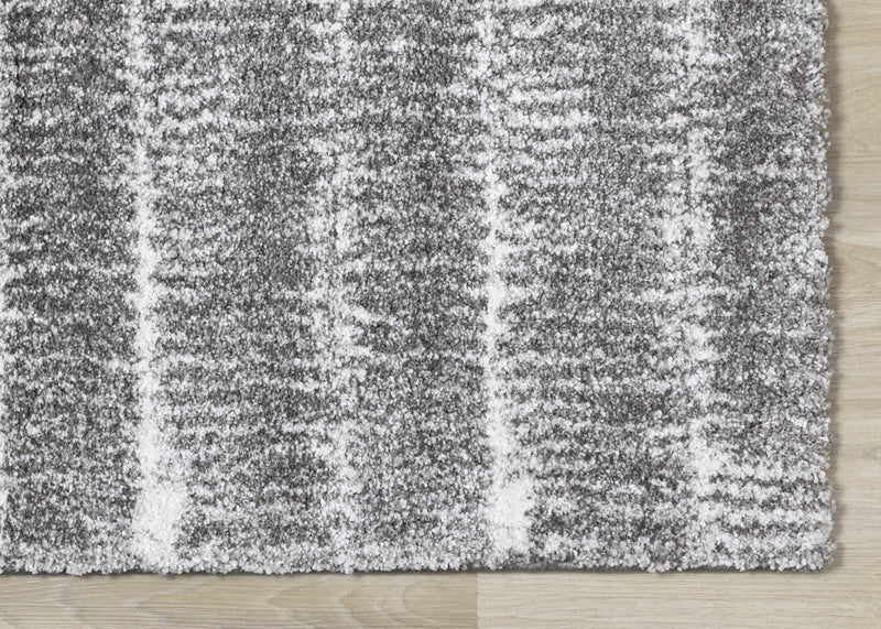 Carpette douce à motif de rangées de rayures - 7 pi 10 po x 10 pi 10 po