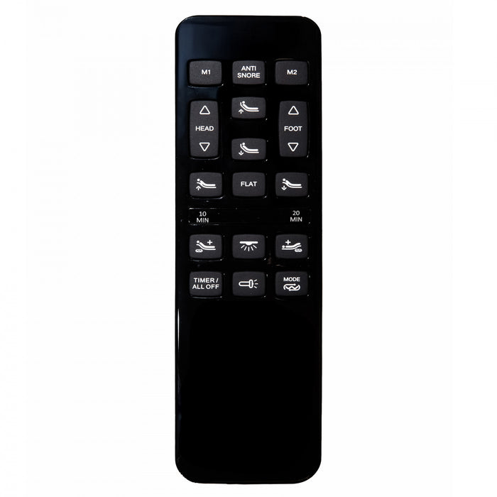 Base de lit ajustable a massage Everly avec ports USB et telecommande sans fil - Tres grand