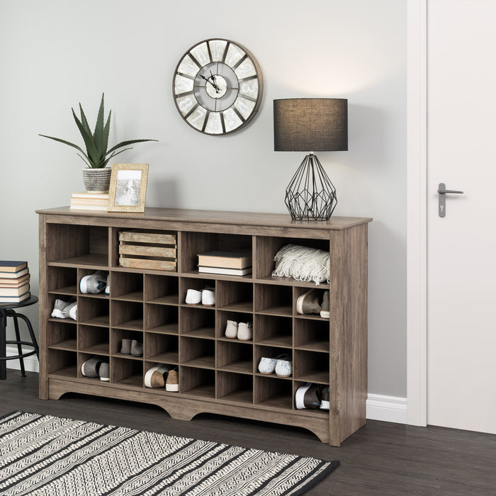 Console à compartiments pour chaussures - gris délavé
