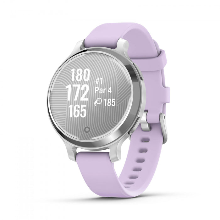  Silver With Purple Jasmine Silicone Band