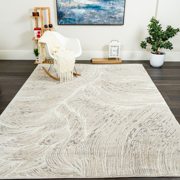 Carpette Darius à motif de vent rustique - 6 pi 7 po x 9 pi 6 po