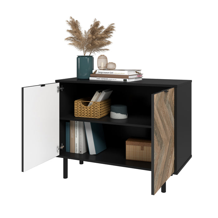 Armoire décorative Liam - noire et brune