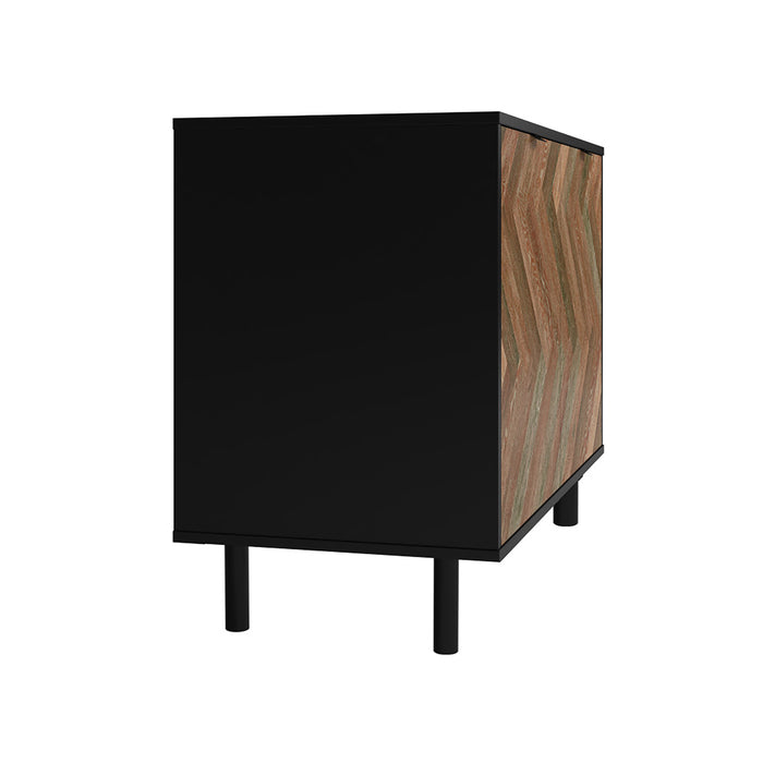 Armoire décorative Liam - noire et brune