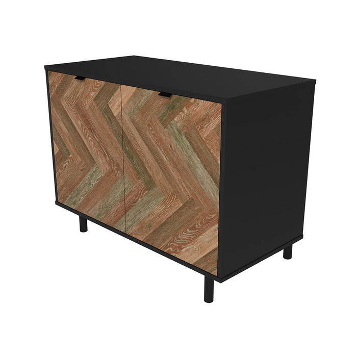 Armoire décorative Liam - noire et brune