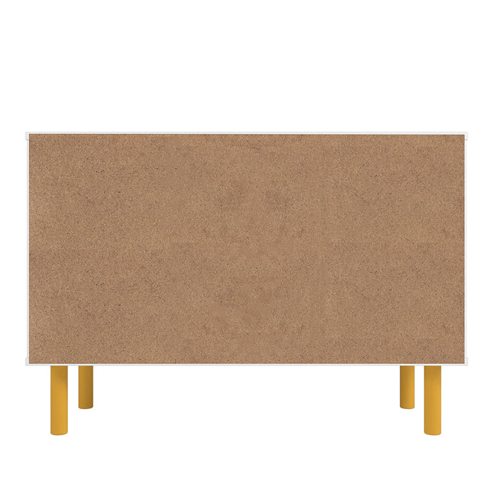 Armoire décorative Retro de Manhattan Comfort de style moderne du milieu du 20e siècle avec 4 tablettes - multicolore