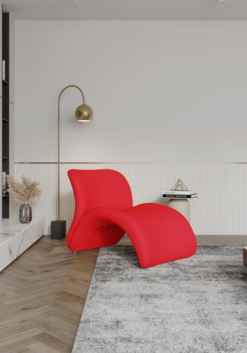 Fauteuil d’appoint Rosebud de Manhattan Comfort en mélange de laine - rouge
