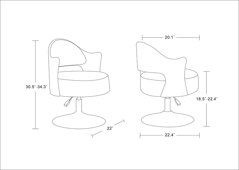 Fauteuil d’appoint pivotant Bopper de Manhattan Comfort à hauteur réglable en chrome poli et en similicuir - blanc