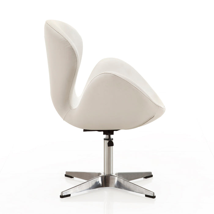 Comfort Raspberry Chaise pivotante réglable Raspberry de Manhattan Comfort en chrome ...
