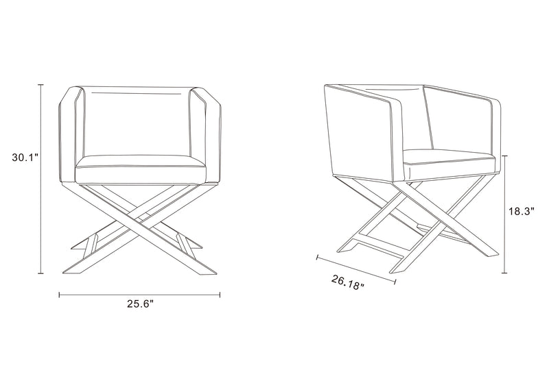 Fauteuil d’appoint de détente Hollywood de Manhattan Comfort en chrome poli et en similicuir - noir