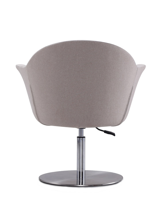 Chaise d’appoint réglable pivotante Voyager de Manhattan Comfort en métal brossé et en tissu - orge