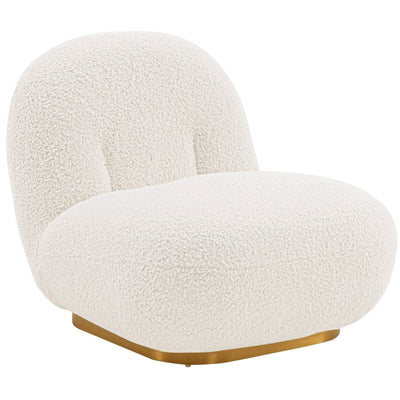 Manhattan Comfort Modern Edina Chenille Accent Chair - White|Fauteuil d’appoint moderne Edina de Manhattan Comfort en chenille - blanc