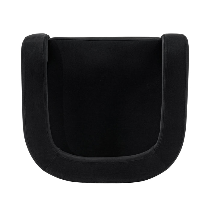 Fauteuil d’appoint moderne Amirah de Manhattan Comfort en velours - noir