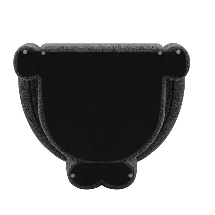 Chaise d’appoint moderne Darian de Manhattan Comfort en chenille - noire