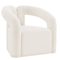 Chaise d’appoint moderne Darian de Manhattan Comfort en chenille - crème