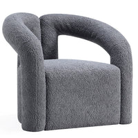 Chaise d’appoint moderne Darian de Manhattan Comfort en chenille - grise