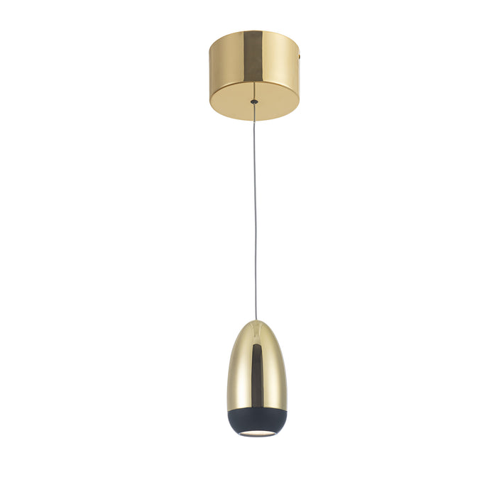 Luminaire suspendu Royal Pearl doré à DEL intégrées