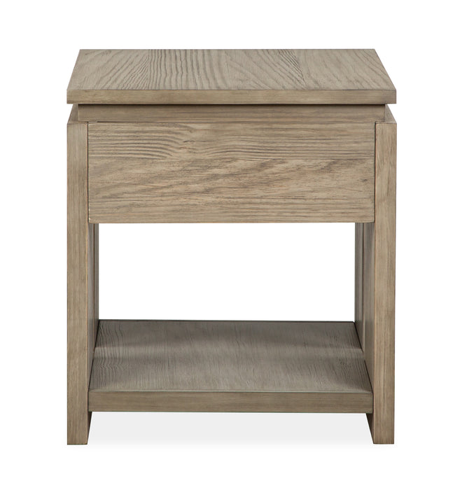 Table de bout Addams de 22 po avec rangement - gris Stone Harbor