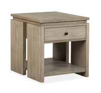 Table de bout Addams de 22 po avec rangement - gris Stone Harbor