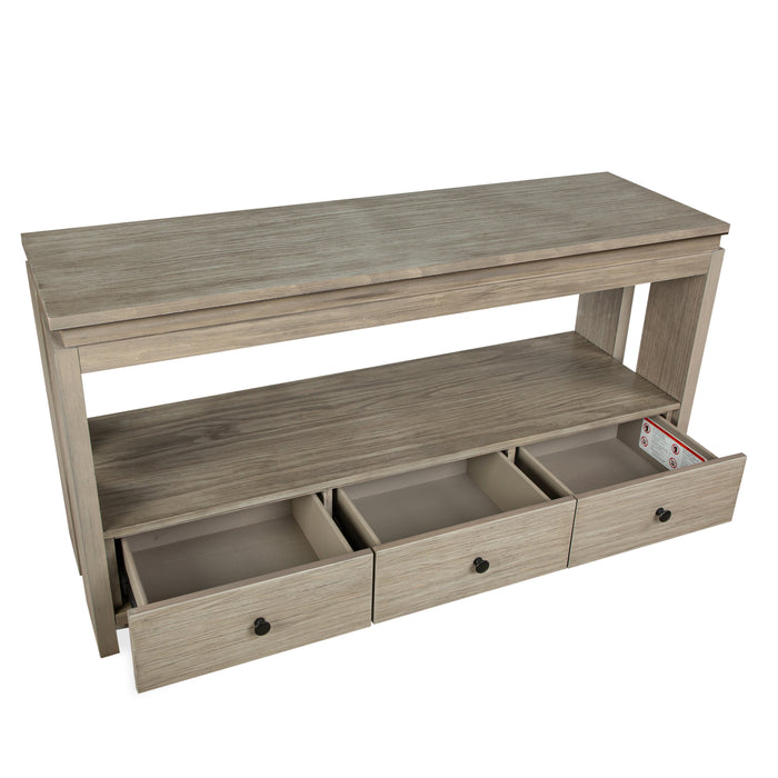 Table de salon Addams de 54 po avec rangement - gris Stone Harbor