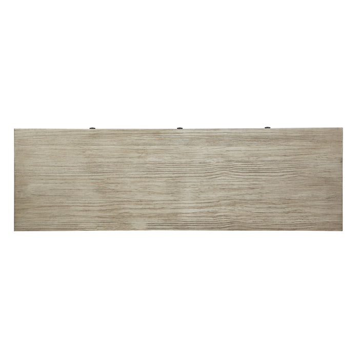 Table de salon Addams de 54 po avec rangement - gris Stone Harbor