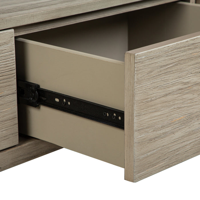 Table de salon Addams de 54 po avec rangement - gris Stone Harbor
