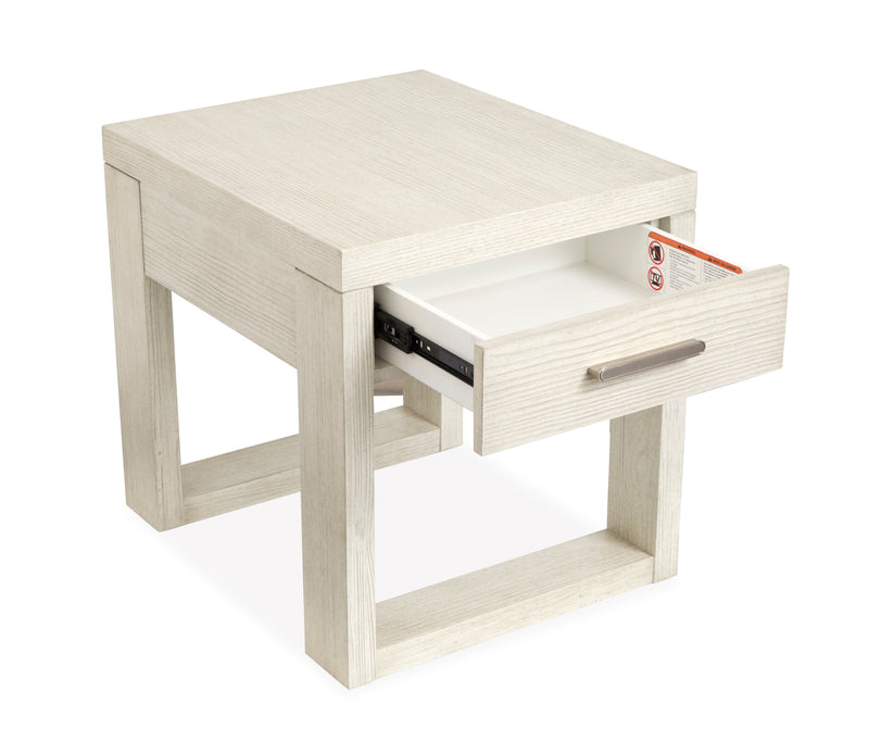 Table de bout Albany de 22 po avec rangement - brume de Balboa