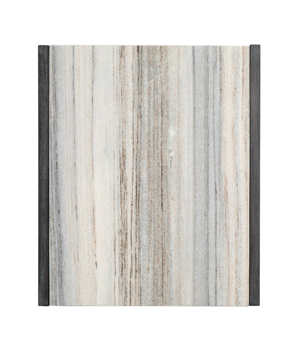 Table de bout Alders de 22 po avec dessus en marbre et rangement - noir Ravenwood